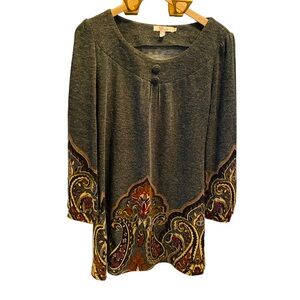 ⭐️ ARYEH GRAY Floral Print Babydoll Sweater Dress